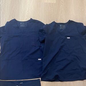 Figs Navy Blue Scrub Set
